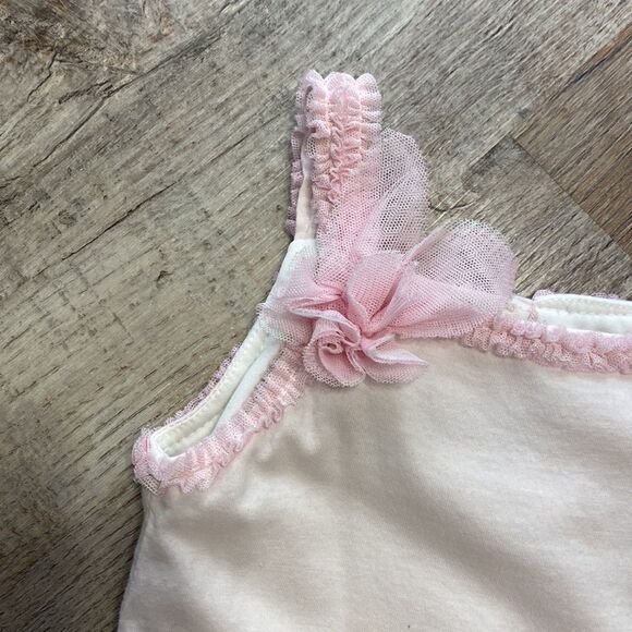 Isabella Chloe Dress Sleeveless White w/ Pink Layered Tule attached Skirt 24 M - Picture 6 of 16